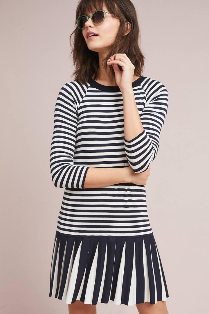 Bailey 44 Striped Drop-waist Dress