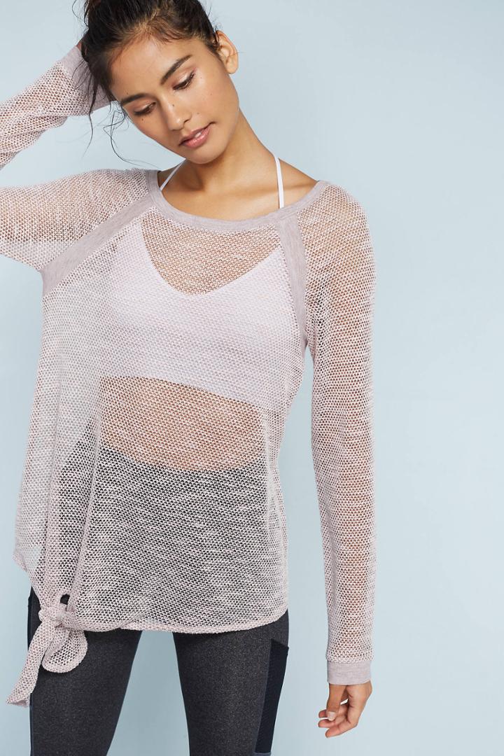 Eri + Ali Mesh Tie-front Top
