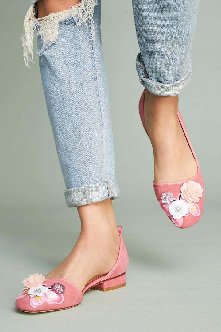 Bill Blass Lola Embellished Ballet Flats