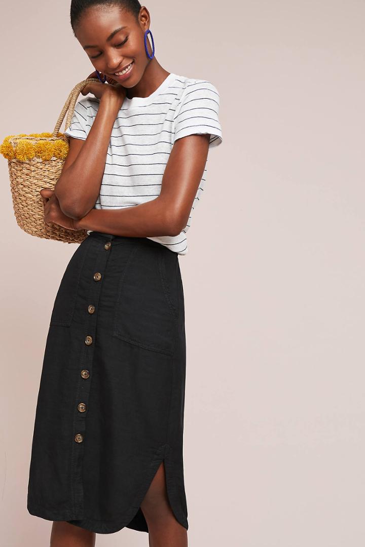 Anthropologie Raleigh Buttondown Skirt