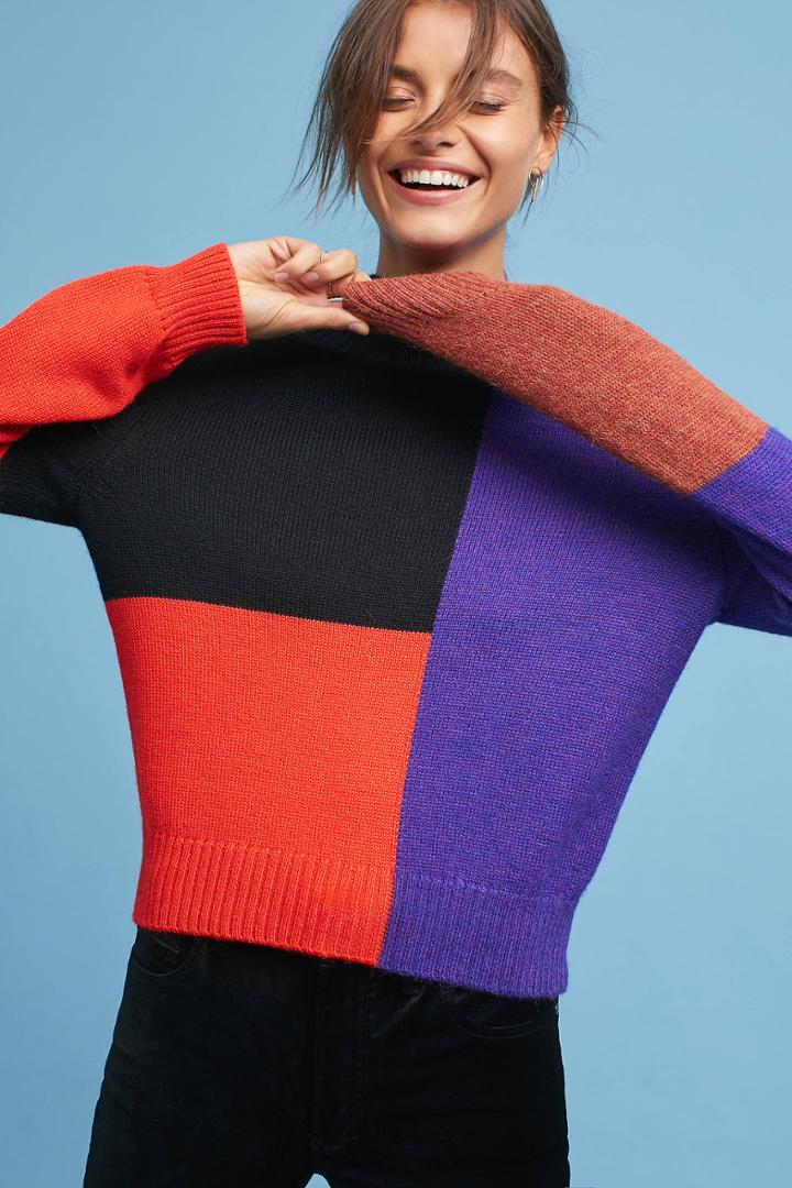 Mara Hoffman Janet Colorblock Turtleneck