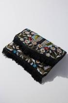 Anthropologie Cait Embroidered Envelope Clutch