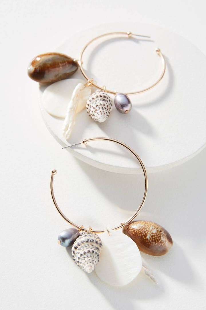 Baublebar Shell Hoop Earrings