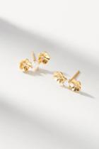 Anthropologie Dual Blooms Climber Earrings