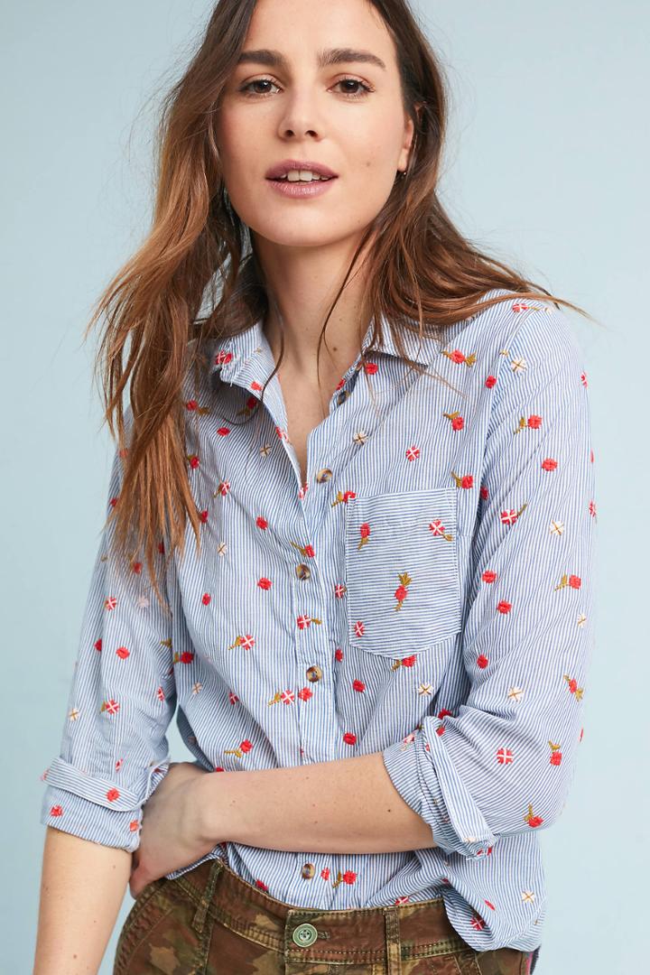 Maeve Embroidered Buttondown