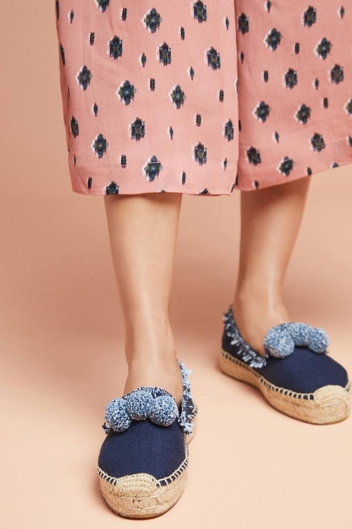 Soludos X Anthropologie Panarea Pom Espadrilles