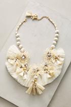 Suzanna Dai Raffia Blooms Bib Necklace