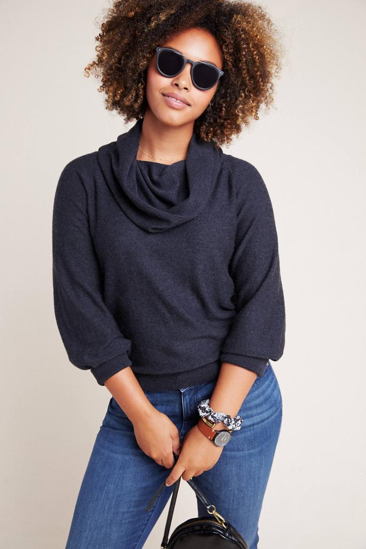 Anthropologie Jolene Wool Cowl Neck Sweater