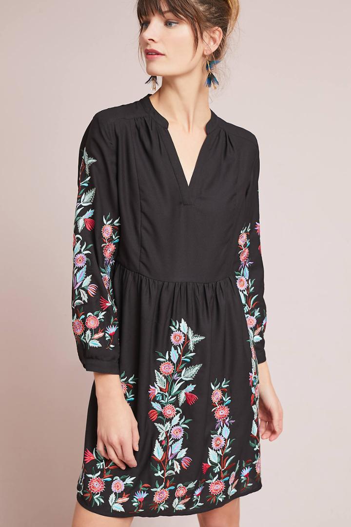 Seen Worn Kept Kaia Embroidered Swing Dress