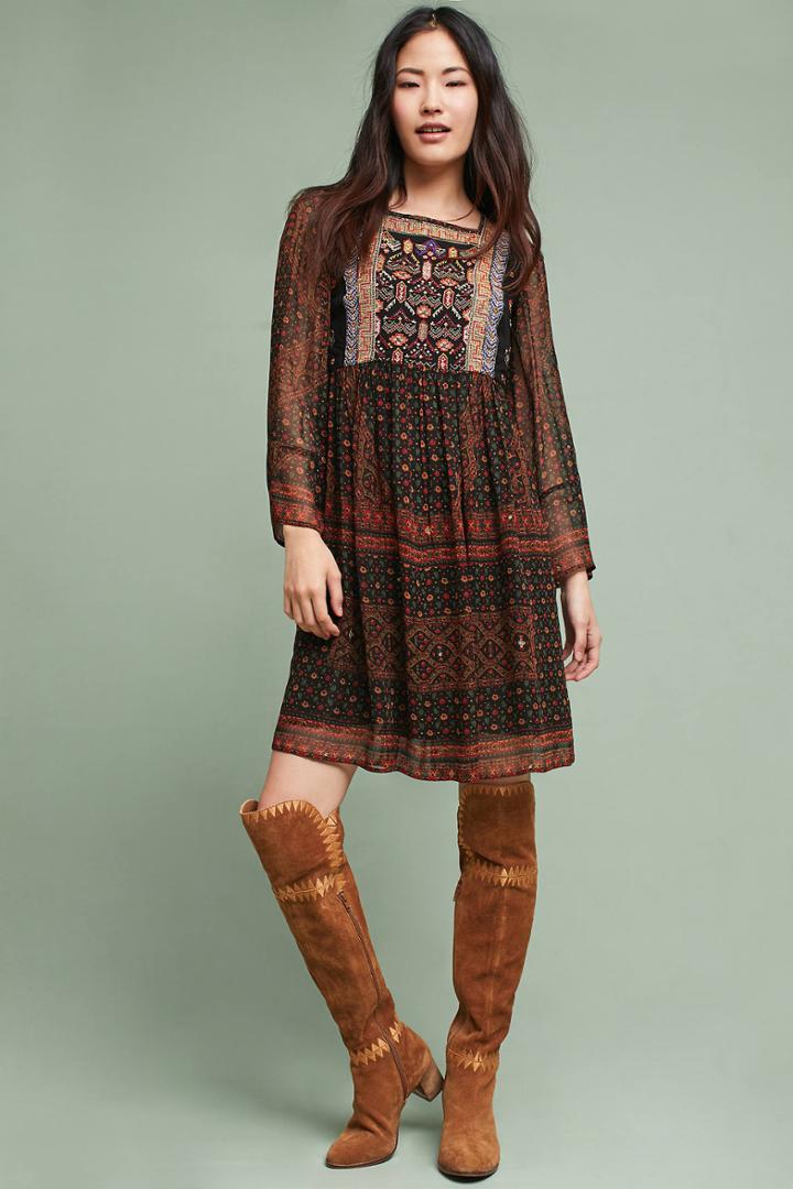 Akemi + Kin Munro Embroidered Tunic Dress