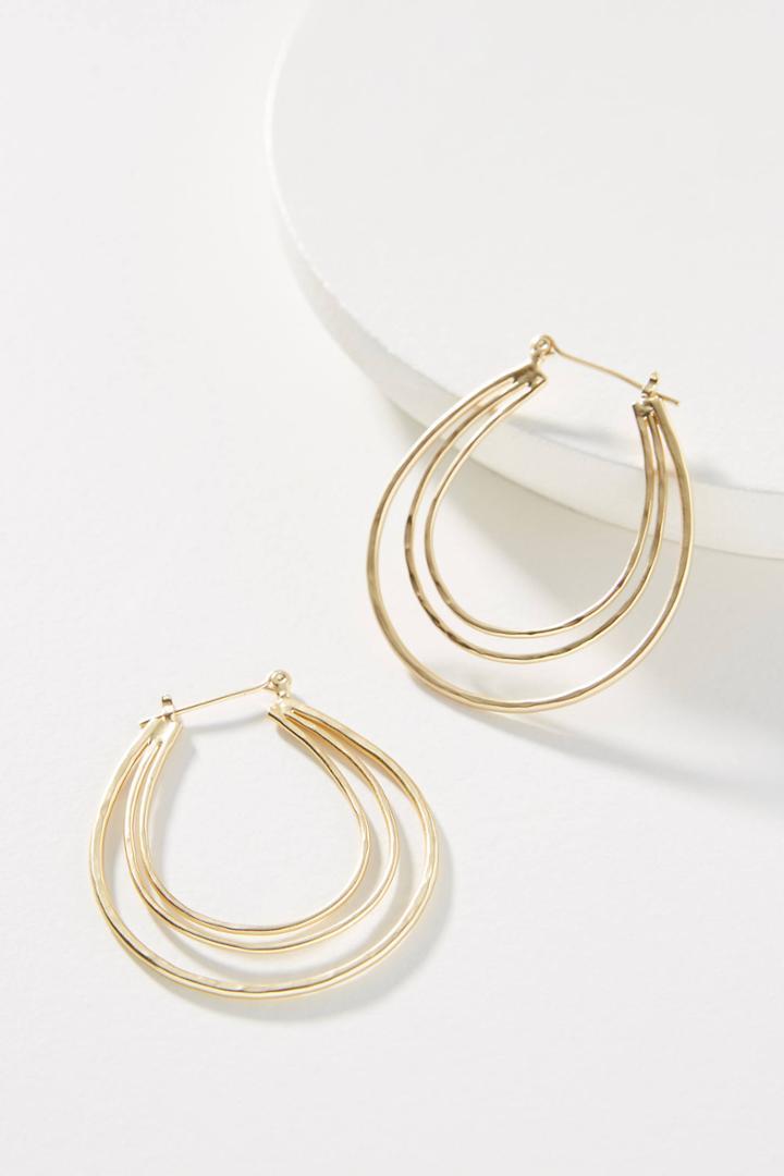 Anthropologie Concentric Hoop Earrings