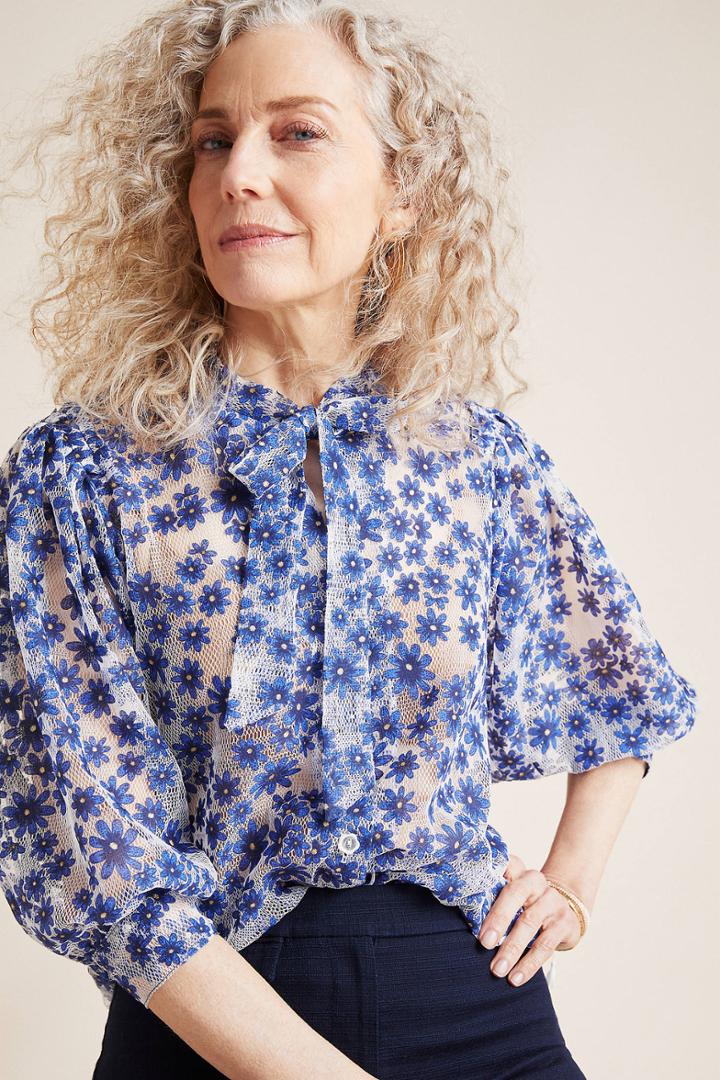 Eva Franco Petra Floral Buttondown