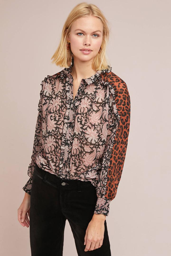 Antik Batik Silk Patchwork Blouse