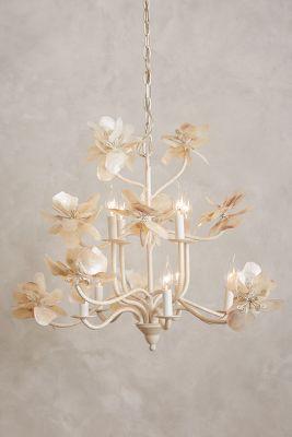 Anthropologie Pearled Magnolia Chandelier