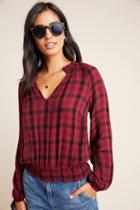 Cloth & Stone Sara Plaid Blouse