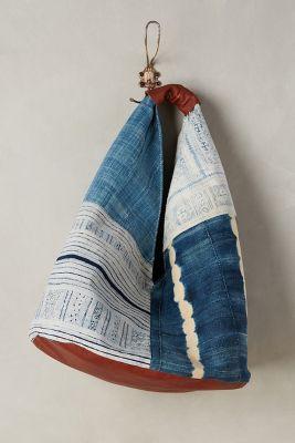 Anthropologie Salvaged Indigo Hobo Bag