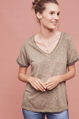 Anthropologie Washed V-neck Tee