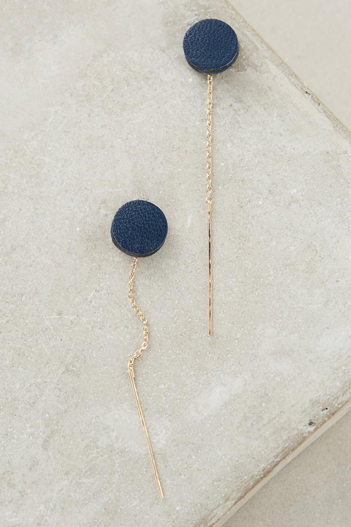 8.6.4 Leather Orbit Threader Earrings