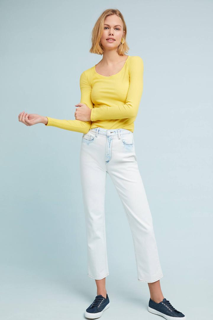 Paige Sarah Ultra High-rise Straight Jeans