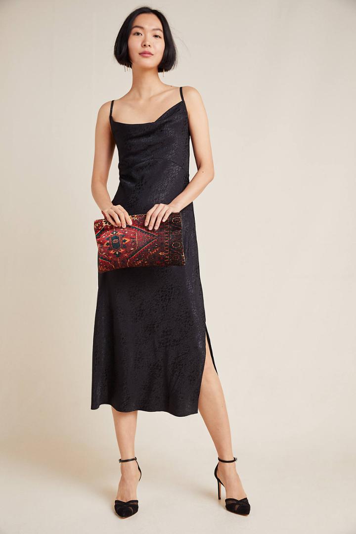 Anthropologie Amelie Jacquard Slip Dress
