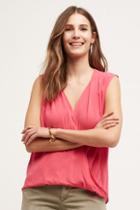 Velvet By Graham And Spencer Raspberry Wrap Tank