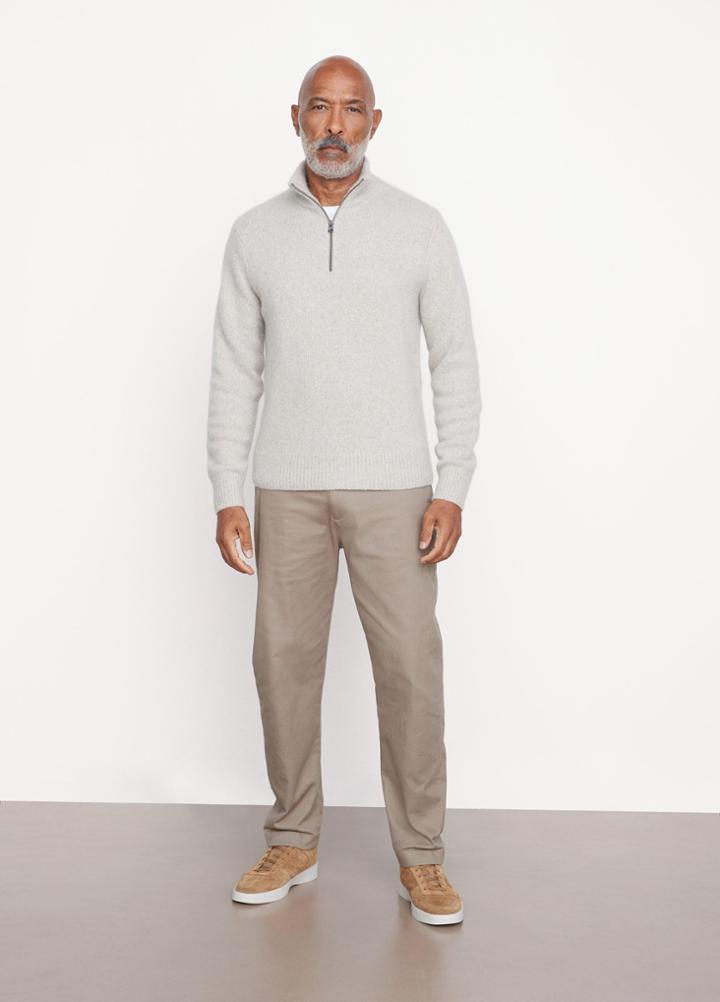 Vince Donegal Cashmere Quarter Zip Sweater