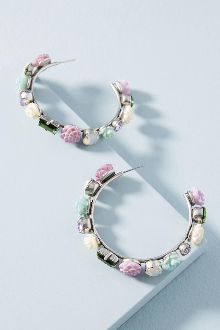 Dannijo Wonderous Flower Hoop Earrings