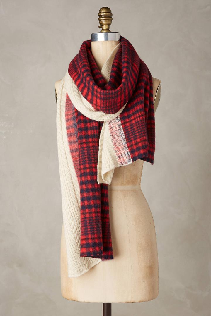 Standard Form Reversible Plaid Scarf
