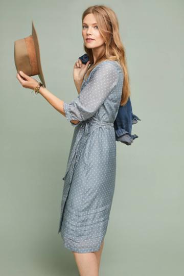 Birds Of Paradis By Trovata Polka Dot Wrap Dress