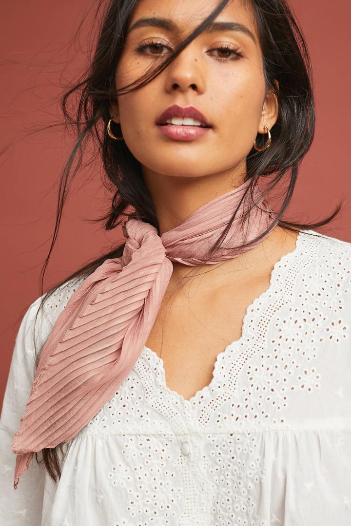 Anthropologie Angela Pleated Kerchief Scarf