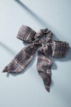 Anthropologie Gingham Bow Ponytail Holder