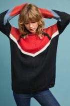 Alba Moda Wool Colorblock Pullover