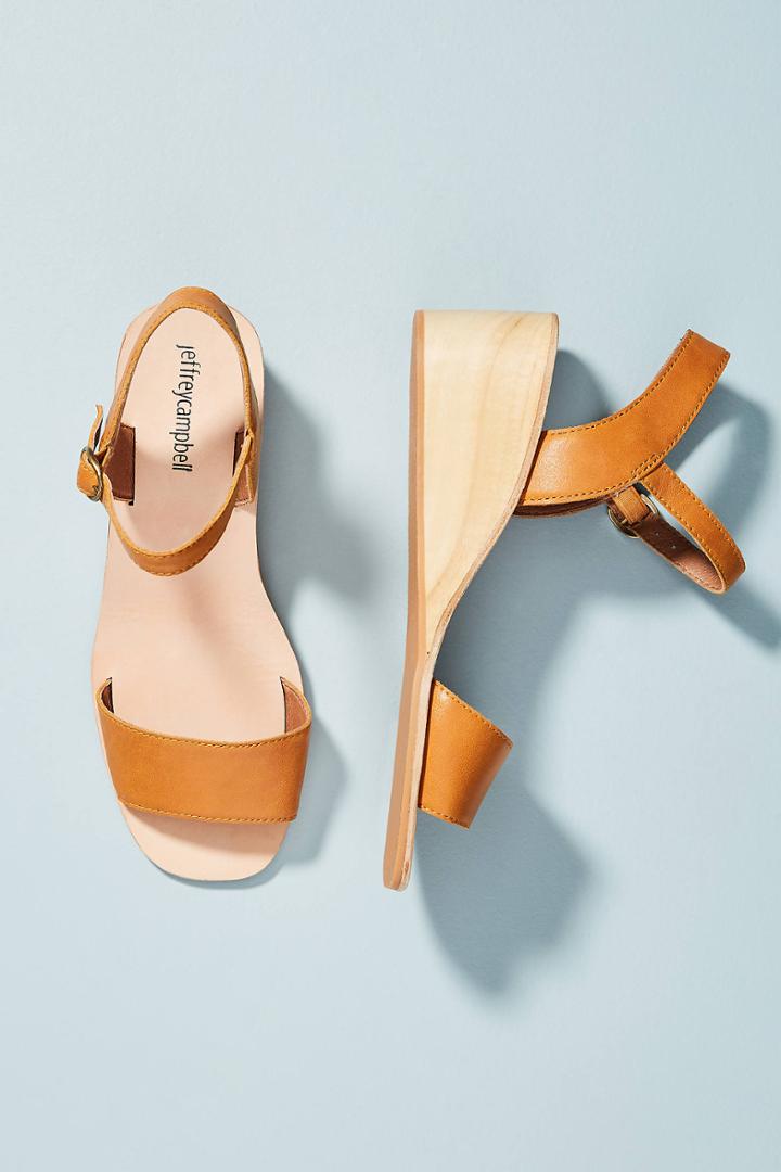 Jeffrey Campbell Brook Wooden Wedge Sandals