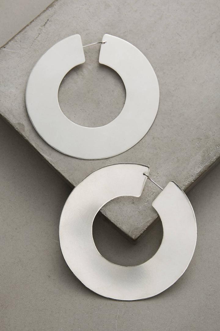 Lila Rice Silver Mondo Hoop Earrings