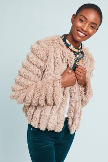 Greylin Faux Fur Cardigan