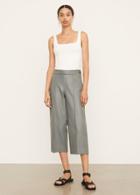 Vince Belted Leather Crop Wide Pant