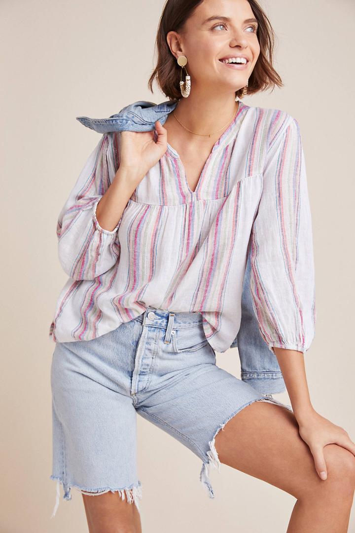 Velvet By Graham & Spencer Miranda Striped Blouse