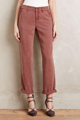 Pilcro Hyphen Roll-up Trousers Cedar