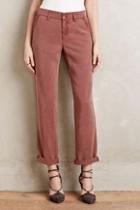 Pilcro Hyphen Roll-up Trousers Cedar