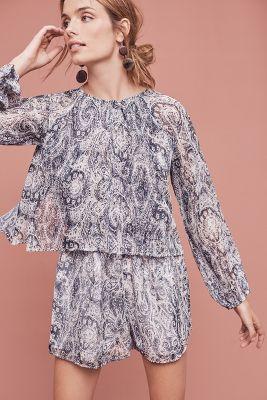 Two Arrows Flounced Paisley Romper