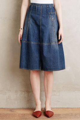 Holding Horses Pieced Denim Pocket Skirt