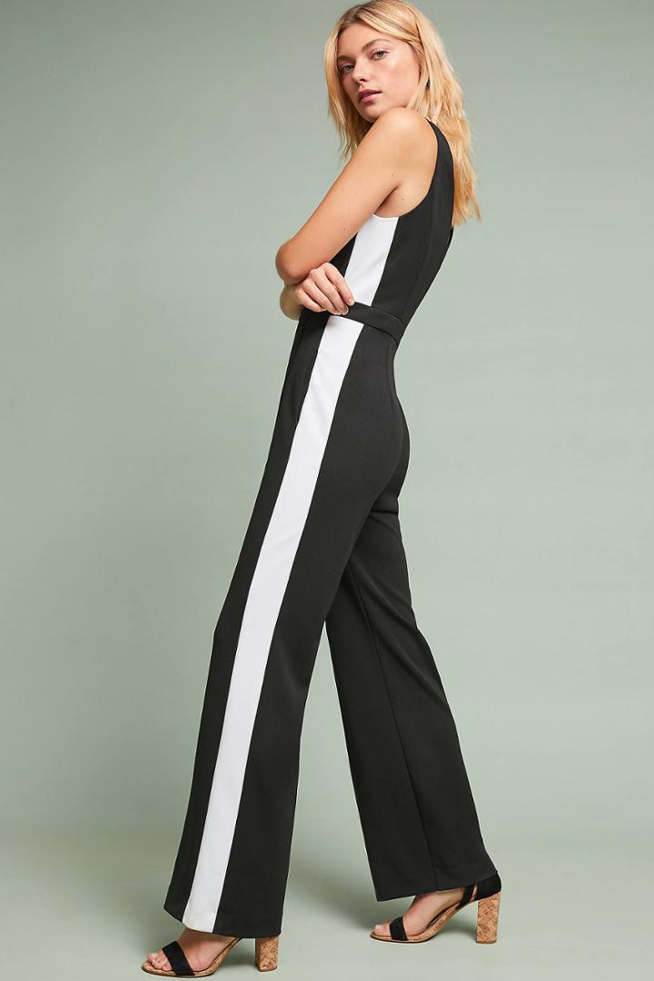 Donna Morgan Striped Wide-leg Jumpsuit