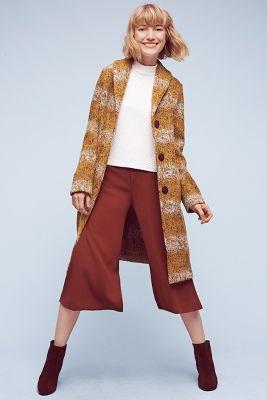 Anthropologie Tabitha Long Text Coat