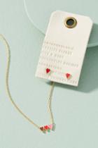 Anthropologie Heart Of Hearts Necklace + Earrings Set