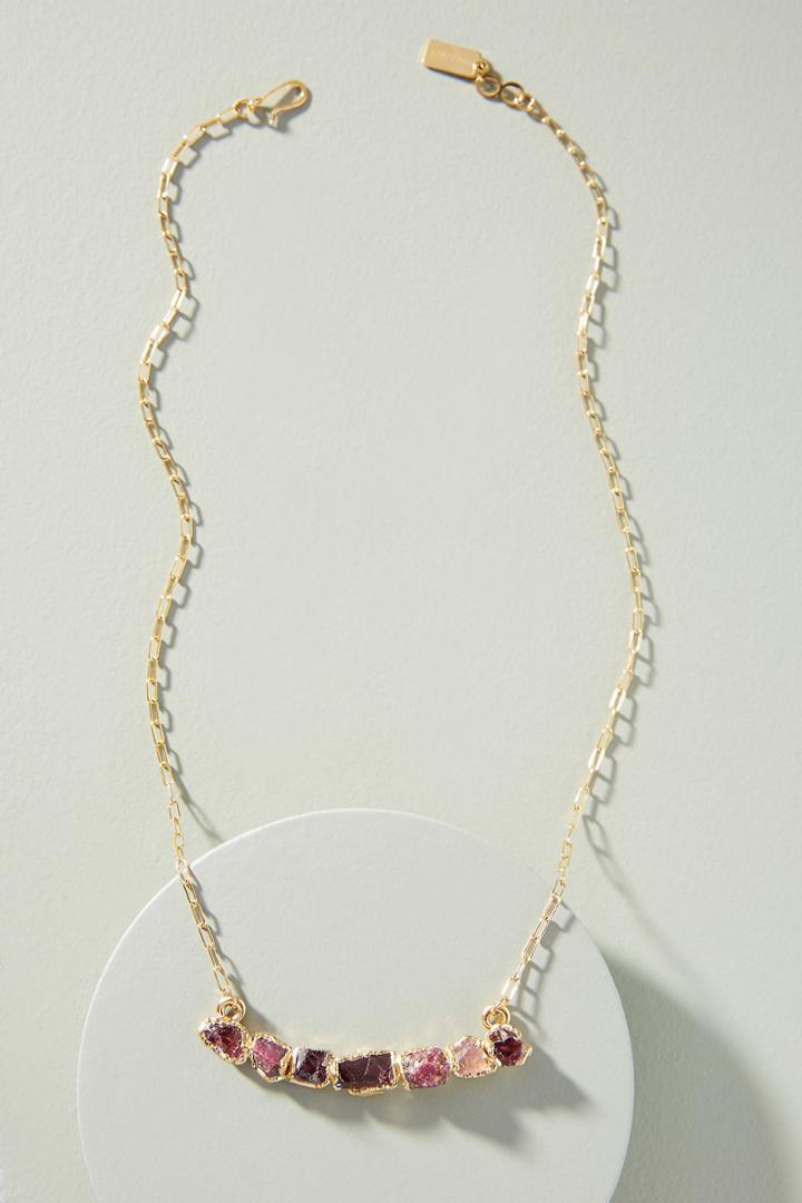 Dani Barbe Raw Gemstone Curve Necklace