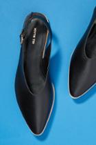 All Black Slingback City Flats