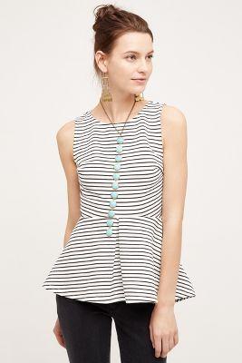Sunday In Brooklyn Summer Stripe Peplum Tank