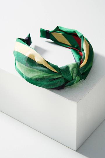 Anthropologie Preppy Striped Knot Headband