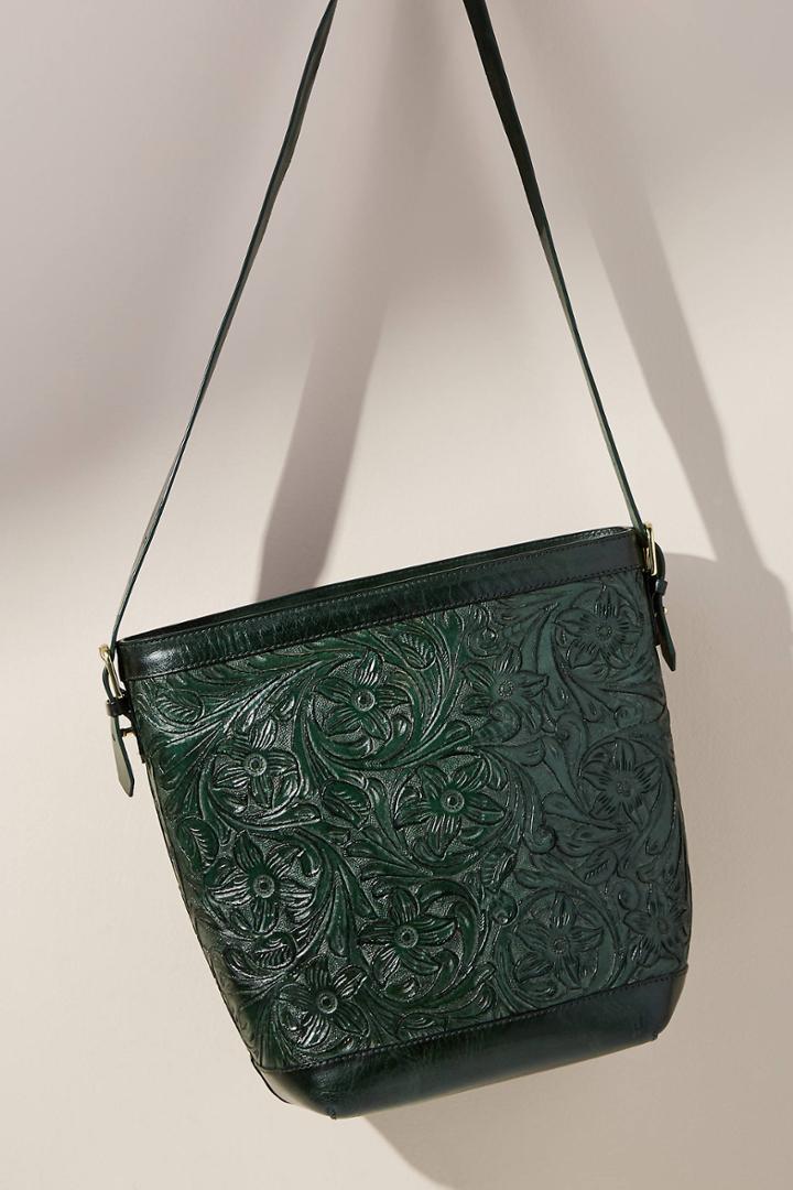 Antik Batik Embossed Leather Bucket Bag