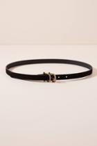 Anthropologie Double Buckle Thin Leather Belt